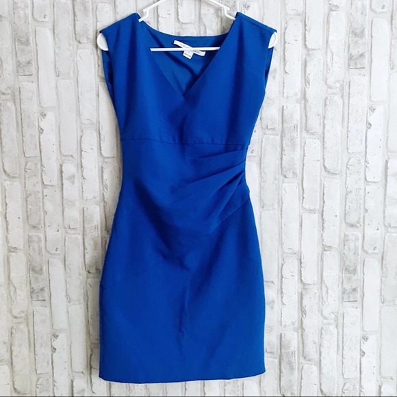 Diane von Furstenberg Bevin Blue Sheath Dress sz 0 - Picture 14 of 14